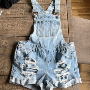 BlueSpice light wash shorteralls